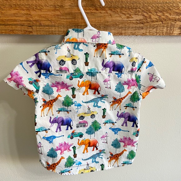 Next Baby Boy Rainbow Button Down Shirt - Sz 3-6 Months - New with No Tags! - Picture 2 of 4